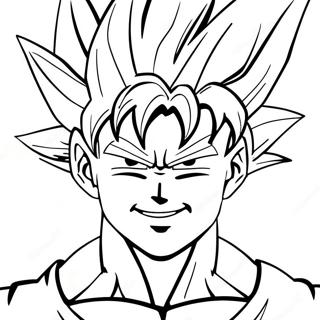 Goku In Super Saiyan Form Coloring Page 72054-59531