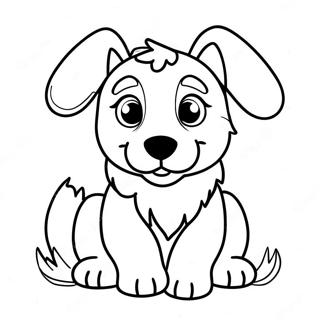 Cute Collie Puppy Coloring Page 72074-59534