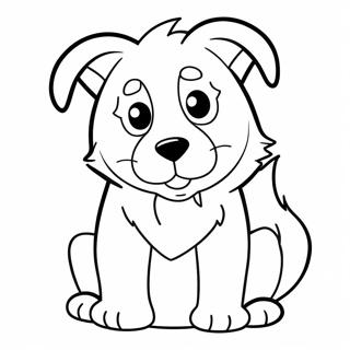 Cute Collie Puppy Coloring Page 72074-59535