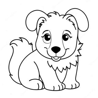 Cute Collie Puppy Coloring Page 72074-59536