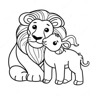 Lion And Lamb Coloring Page 72083-59546