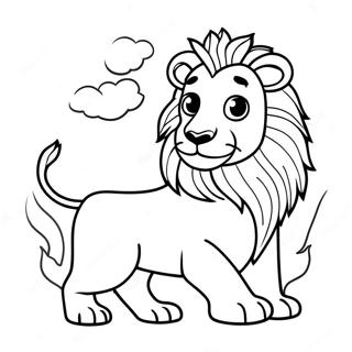 Lion And Lamb Coloring Page 72083-59547