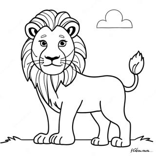 Lion And Lamb Coloring Page 72083-59548