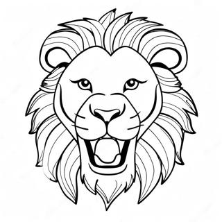 Majestic Lion Roaring Coloring Page 72084-59549