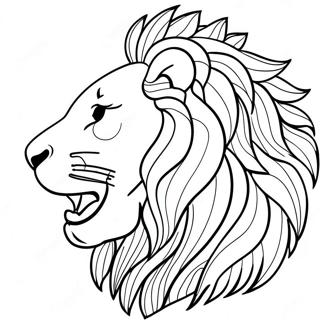 Majestic Lion Roaring Coloring Page 72084-59552