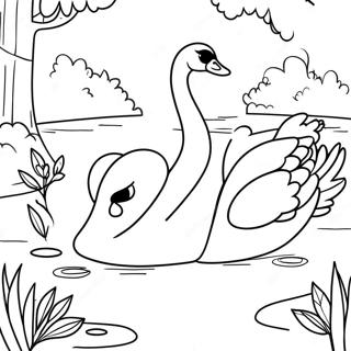 Swan Lake Coloring Page 72093-59558