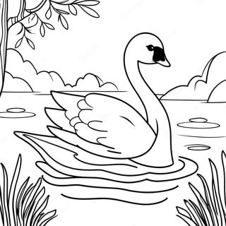 Swan Lake Coloring Page 72093-59560