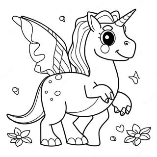 Unicorn Dinosaur Coloring Page 72123-59586