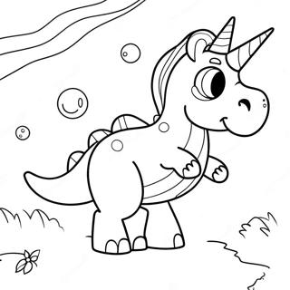 Unicorn Dinosaur Coloring Page 72123-59588