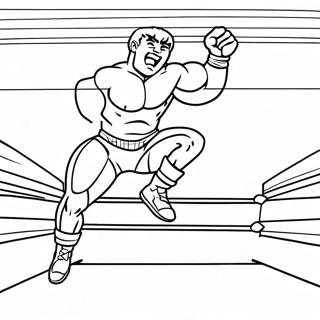 Wwe Wrestler Jumping On Opponent Coloring Page 72154-59605