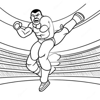 Wwe Wrestler Jumping On Opponent Coloring Page 72154-59607