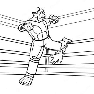 Wwe Wrestler Jumping On Opponent Coloring Page 72154-59608