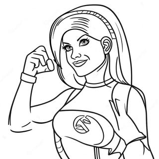 Alexa Bliss In Action Coloring Page 72175-59617