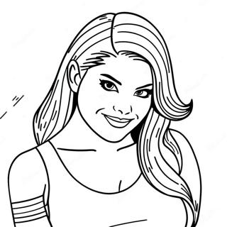 Alexa Bliss In Action Coloring Page 72175-59618