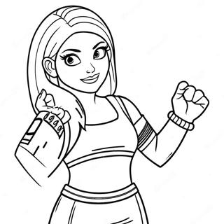 Alexa Bliss In Action Coloring Page 72175-59619