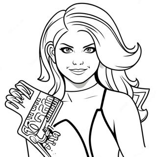 Alexa Bliss In Action Coloring Page 72175-59620