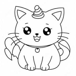 Kawaii Cute Cat Coloring Page 72184-59624