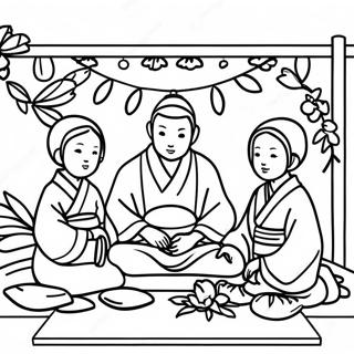 Hinamatsuri Festival Coloring Page 72214-59644