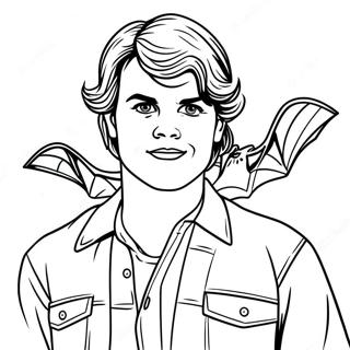 Steve Harrington With Bat Coloring Page 72235-59662