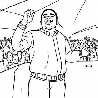 Kevin Gates Performing On Stage Coloring Page 72255-59682