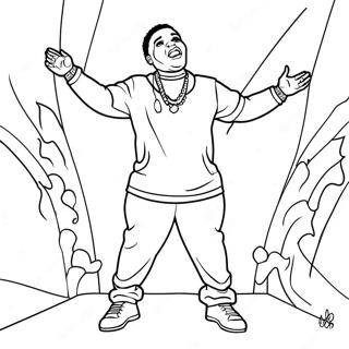 Kevin Gates Performing On Stage Coloring Page 72255-59684