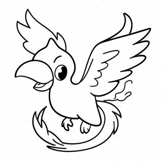 Fiery Moltres Flying Coloring Page 72265-59686