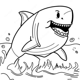 King Shark In Action Coloring Page 72275-59697