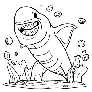 King Shark In Action Coloring Page 72275-59698