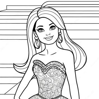 Barbie In A Sparkly Dress Coloring Page 72285-59702