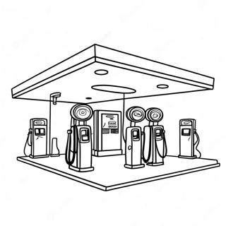 Gas Station Coloring Page 72294-59708