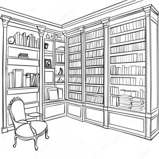 Charming La Prade Library Coloring Page 72305-59718