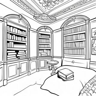 Charming La Prade Library Coloring Page 72305-59719