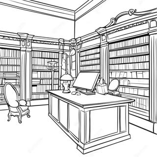 Charming La Prade Library Coloring Page 72305-59720