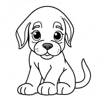 Cute Bloodhound Puppy Coloring Page 72315-59725