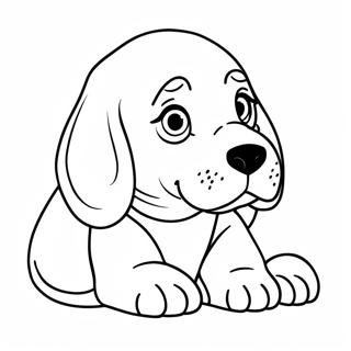 Cute Bloodhound Puppy Coloring Page 72315-59727