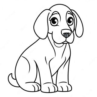 Cute Bloodhound Puppy Coloring Page 72315-59728