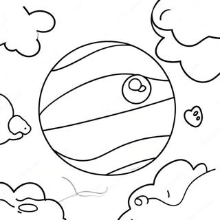 Colorful Bouncy Ball In Mid Air Coloring Page 72335-59737