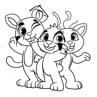 Talking Tom With Friends Coloring Page 7235-5885