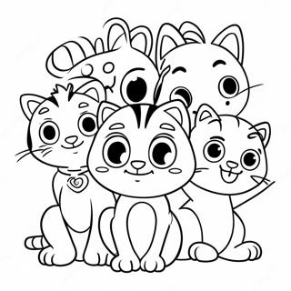 Talking Tom With Friends Coloring Page 7235-5886