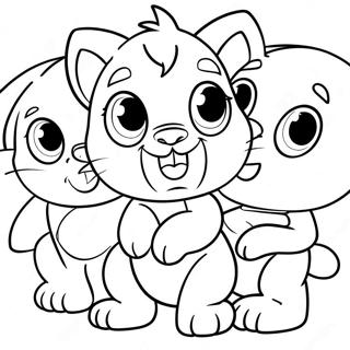 Talking Tom With Friends Coloring Page 7235-5887