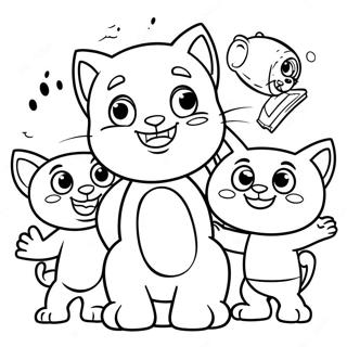 Talking Tom With Friends Coloring Page 7235-5888