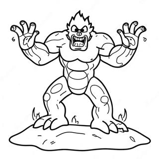 Fiery Lava Monster Coloring Page 72395-59793