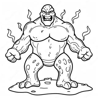 Fiery Lava Monster Coloring Page 72395-59794