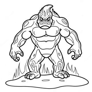 Fiery Lava Monster Coloring Page 72395-59795