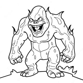 Fiery Lava Monster Coloring Page 72395-59796