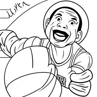 Harlem Globetrotters Coloring Page 72404-59799