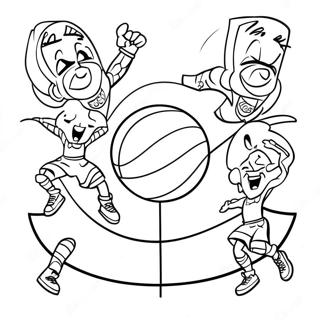 Harlem Globetrotters Basketball Trick Shots Coloring Page 72405-59792