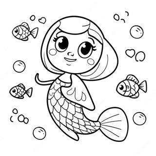 Deema With Colorful Fish Coloring Page 72415-59806