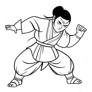 Neji In Dynamic Battle Pose Coloring Page 72425-59813