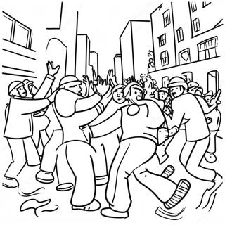 Riot Coloring Pages